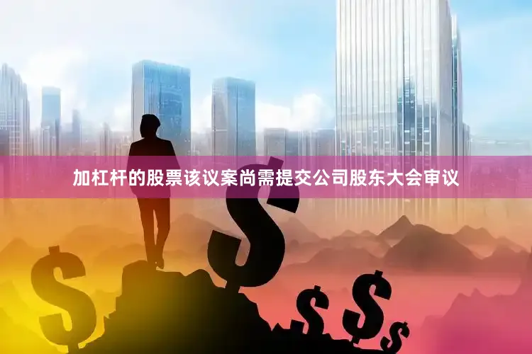 加杠杆的股票该议案尚需提交公司股东大会审议