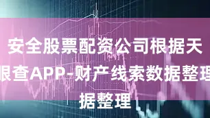 安全股票配资公司根据天眼查APP-财产线索数据整理
