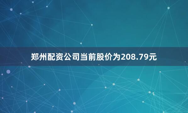 郑州配资公司当前股价为208.79元